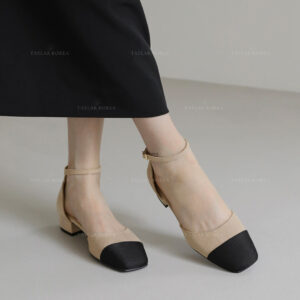 Pirati Two-tone Square Flat Shoes (3cm)