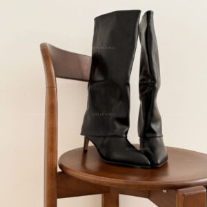 Stiletto Pleated Shirring Boots 6cm